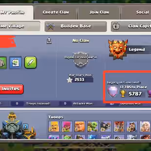 LEGEND RANK 💎 33 EQUIPMENT TOWNHALL 17 💎 HERO MAX - 4k GEM -261 xp - 900 MEDAL - BH 10 MAX - FREE RENAME - INSTANT - Image 3