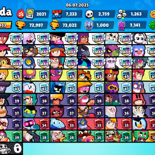 🌟11.11 PIN🌟FREE CHANGE NAME | 217 SKINS | 73.000 TROPHY | 91 BRAWLERS | 16 MAX | 13 HYPERCHARGED - Image 3