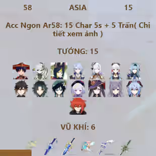 R309-ASIA-AR58-Scaramouche-Nahida-Tighnari-Kamisato-Shenhe-Ayaka-Eula-Zhongli-Xiao-Venti-Qiqi-Mona-Keqing-Ganyu-Diluc - Image 3