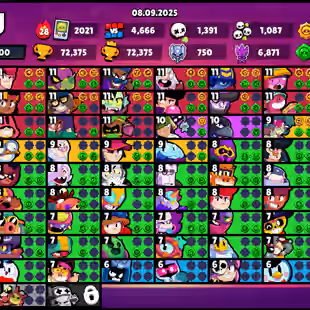 🌟201 SKINS🌟72.400 TROPHY | 93 BRAWLERS | 25 MAX | 14 HYPERCHARGED | INSTANT DELIVERY | FULL ACCESS - Image 3