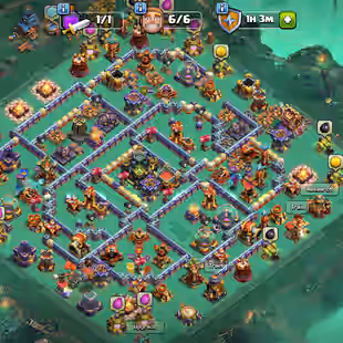 🔥[ PREMIUM TH-17 ]🔥AF [MAX] - FB [23] - FA [20] || HEROS: 70-83-64-64-34 || LEVEL: 16-17 WALLS || STRONG DEF - TROOPS - Image 1