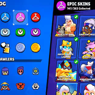 | 147 EPIC SKINS | MATCHERINO & 35 RANK PIN | SOLAR FAME 3| 87000 CUPS | 93 BRAWLERS | 372 SKINS | INSTANT DELIVERY - Image 20