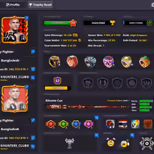 Level 192 | 1.3B Coins | 15 Legendary Cues | Kitsune Cue Purchased | VIP Emerald | Final Warning Account - Image 1