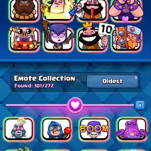 🔥KT15 XP60🔥 | 102 MAX 22 ELITE | 11 EVOLOTION | 101 EMOTE | 10465 TROPHY | 5 TOWER SKIN | 1108 GEMS | INSTANT DELIVERY - Image 3