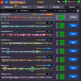 60 BILLION COINS ACCOUNT | Level 384 | VIP Black Diamond | 6.4K Cash | Massive Cues Collection | Fresh Account - Image 4