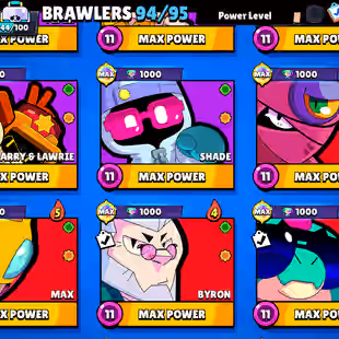 |BLUE / RED KING FRANK| MATCHERINO PIN| 2 PRESTIGE|METEORIC FAME| 92600 CUPS | 94 BRAWLERS |364 SKINS - Image 20