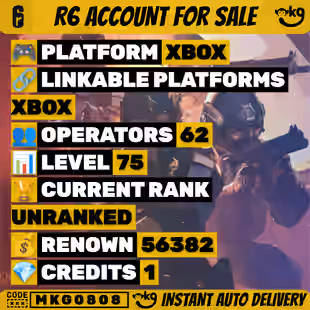 XBOX LinkableLEVEL 75 | 56 | 382 Renown | Ranked Ready | Elite Skins: 2 | 6275 Operators | Full Access | ! MKG0808