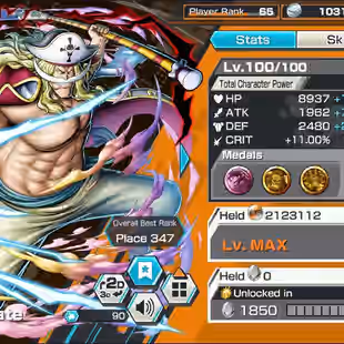 BR547-IOS-Android-Hyber 64-11 Ex(Kuzan-Lucci-Shank v4-Akainu-Roger-Kaido v2-Zoro-Kaido v3-White Beard)-Vip Medal-SP 162 - Image 4