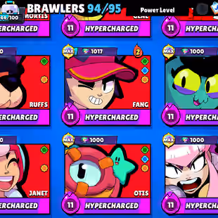 |BLUE / RED KING FRANK| MATCHERINO PIN| 2 PRESTIGE|METEORIC FAME| 92600 CUPS | 94 BRAWLERS |364 SKINS - Image 17