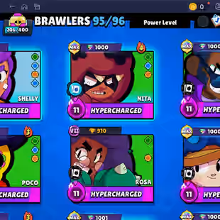 🌟 220 SKINS🌟74.950 TROPHY | 95 BRAWLERS | 22 HYPERCHARGED | 31 MAXED BRAWLERS | CHAINSAW BUSTER | LOADED RICO | CORSA - Image 7