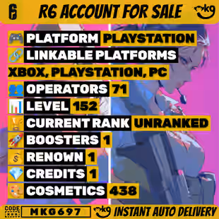 【PC/PSN/XBOX】438 Skins ❄️ 40 Black Ice 📅 29 Seasonals 🏆 5 ProLeague 🌐 15 Universals 👑 8 Elites 💥 152 LVL 🚀 In...! MKG697