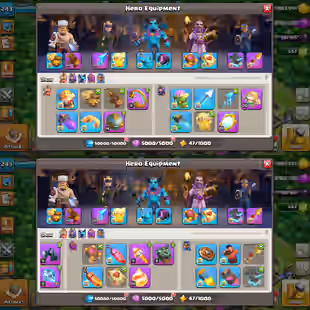 🔥MAXEDOUT TH-17🔥XP-243! RS[MAX] EB[MAX]! ALL EPIC! MAXED HEROES! MAXED PETS! FEW TRAPS AND 4X TROOPS LEFT - Image 4