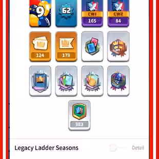 9000 TROPHIES 🏆 15 EVOLUTION 🥵 62 XP | 3900 GEMS | 124 EMOTES | 99 MAX CARDS(30 ELITE) | KT SKINS | INSTANT DELIVERY - Image 3