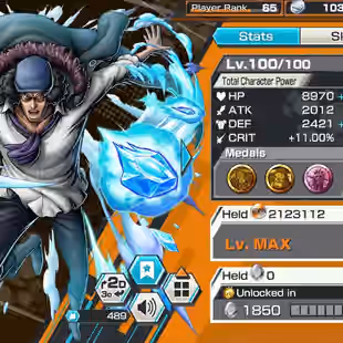 BR547-IOS-Android-Hyber 64-11 Ex(Kuzan-Lucci-Shank v4-Akainu-Roger-Kaido v2-Zoro-Kaido v3-White Beard)-Vip Medal-SP 162 - Image 6