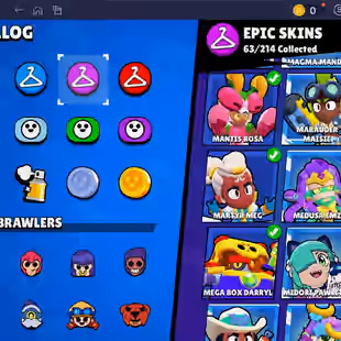 🌟 220 SKINS🌟74.950 TROPHY | 95 BRAWLERS | 22 HYPERCHARGED | 31 MAXED BRAWLERS | CHAINSAW BUSTER | LOADED RICO | CORSA - Image 49