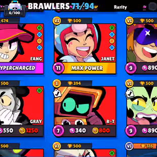 🔥[ 71X BRAWLERS - 10X MAX BRAWLERS ]🔥 TROPHY: 33000 || 58X CUTE AND RARE SKINS || FASTEST DELIVERY - Image 12