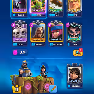 GOOD CARDS 💎 ARENA 18 💎 TROPHY 6714 [] EMOTE 25 [] XP 33 [] FREE RENAME || CARDS 114- AVAILABLE - INSTANT - Image 2