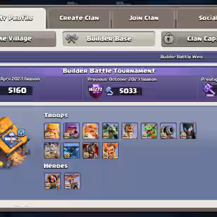 TH17 FULL MAX🔥NOTHING LEFT 35X SKINS🔥GG/-MAX SB/-MAX FA/-MAX MM/-MAX FB/-23 EB/-MAX RS/-23 AF/-20!! WAR BASE SCENERY - Image 9