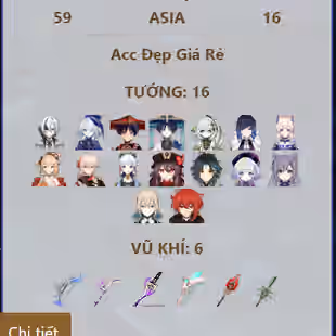 R308-ASIA-AR59-Arlecchino-Furina-Wanderer-Nahida-Yelan-Kokomi-Yoimiya-Kazuha-Ayaka-Hutao-Xiao-Qiqi-Keqing--Weapon: 6 - Image 2