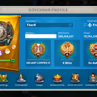 All Platform - 3 T5 - Max 8 Commanders - 30 Passports  - 350 gold head - 10k Gems  - 4 farm - 1 skin house - Image 3