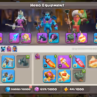 TH 17 FULL MAX NOTHING LEFT CLASH OF DRAGON SCENERY | 5X HERO MAX | HIGH XP-288 | 12K GEMS | 1116 MEDEL | 5434 WARSTA - Image 14