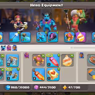 FULL MAX TH 13 💎 MAX HERO 💎 176 XP - 20 EQUIPMENTS - SB FB - HERO SKINS - 1144 WWS - BH 8 - INSTANT -AVAILABLE - CHEAP - Image 7