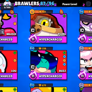 RARE 🔥 45K TROPHY 🔥 [27 MAX (21 HYPER)]!! 156-SKINS!! 87!89 BRAWLERS!! 163-GEMS!! DELIVERY INSTANTLY - Image 5