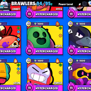 |BLUE / RED KING FRANK| MATCHERINO PIN| 2 PRESTIGE|METEORIC FAME| 92600 CUPS | 94 BRAWLERS |364 SKINS - Image 18