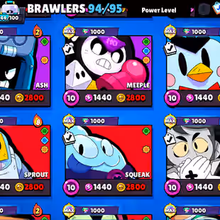|BLUE / RED KING FRANK| MATCHERINO PIN| 2 PRESTIGE|METEORIC FAME| 92600 CUPS | 94 BRAWLERS |364 SKINS - Image 24