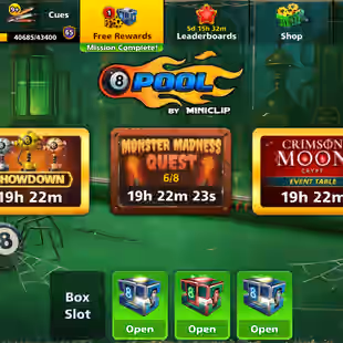 14.4B COINS ACCOUNT | Level 256 | 19 Legendary Cues | 3 Cues MAX | Miniclip Unlimited Password Change | Fresh Account - Image 6