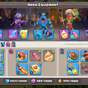 🔥[ TH-17 NEAR MAX ]🔥 4'000 GEMS | GG-FA [MAX] | FB [20] - 11X EQOMNT MAX || MOSTLY WALLS MAX - MAX HEROS || NEAR MAX - Image 6