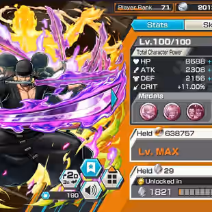 BR597-IOS-Android-Hyber 55-8 Ex(Gear 5-Zoro-Lucci-Roger Skins-Yamato Ace-Akainu-Shank)-Vip Medal-Support 162-647 Frag - Image 6