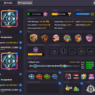 Level 274 | 4.4B Coins | 19 Legendary Cues | CCP 55 | Few Avatars & Emotes | Fresh Account - Image 1