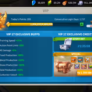 20 Commanders - 33 Passport - 2M7 Credits - 122 Gold Heads - 21k4 Gems - 1 Farm - 2 Skin Houses - Image 4