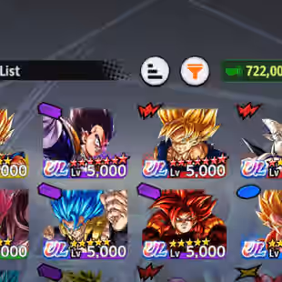 D849-IOS+Android-722 Millions Power+8 UL(SS4 Gogeta+S Gogeta+S Vegito+Rose+Gogeta)+52 Legends+Vip Equipment+Team Fusion - Image 1