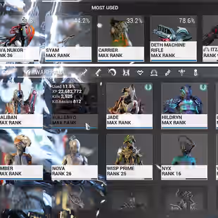 Ten Year Heirloom Badge - RANK 16 98-770 Completed - 27x Warframe MAX 20x Primary Gun - 15x Secondary Gun - Image 4