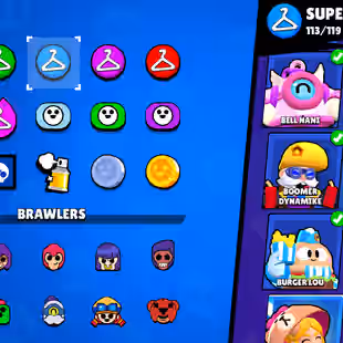 301-GEM | 100.2K TROPHY-490X SKINS | NC AVAILABLE | 101/101 BRAWLER | 98X MAX | 78X HYPER | 3v3 WINS | LOTS OF RARE SKIN - Image 16