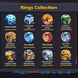 RAREST | 100CCP MAX | ALL CUE MAX | 700M COINS | BLACKDIAMOND TIER | RAREST RINGS | RAREST COLLECTION | INSTANT DELIVERY - Image 13