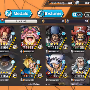  Party Power 53K  | Rank 60 - 313 Chars  - Great Medal - 3116 Win - Image 1