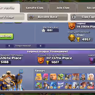 LEGED RANK 🎄 TH18 CLOSE MAX 🎄 GG-MX!SB-MX!AF-MX!FA-MX!DC-MX!SnB-MX!RS-MX!EB-MX | HERO-105-105-95-80-55|16X SKINS/237XP - Image 2