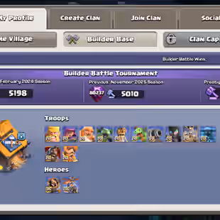 MAX PROFILE🔥TH18 MAX-99 PERCENT🔥DRAGOON ESCAPE WAR ARENA SCENERY! HEROES 105-105-95-80-55! BUILDER HUT! NIGHT BASE MAX - Image 13