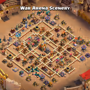 🌟BEST OFFER | RARE WAR ARENA SCENRY 🌟 TH 16 FULL MAX DEFENCE | HERO 72-81-40-52-32 | HIGH LAB | MA. WALLS | FREE NC |  - Image 1
