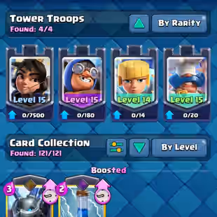 RARE 💎 GOBLIN TROPHY KISS 💎 MAX 118 [] ARENA 25 [] 36 ELITES [] 28 EVO [] 10000 TROPHIES [] XP66 [] KT15 [] 15 SKIN - Image 3