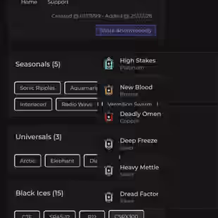 PC - Linkable PSN . Xbox - Level 211 - 5 Seasonal - 3 Universal - Black Lces 15 - Code1496 - Image 1