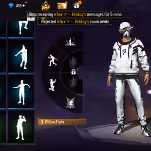 🔥73 LEVEL🔥MID KNIGHT ACE LOOK[]8 EVO GUN: THOMPSON MAX[]100 PLUS BUNDLES[]77 EMOTES[]300 PLUS COLLECTION  - Image 27