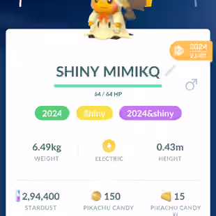 🔥SHINY MIMIKYU COSTUME PIKACHU 💎 15x SHINY LEGENDARY [] SHINY XERNEAS [] 180 LEGENDARY [] 144 SHINY [] LVL 52 - Image 3