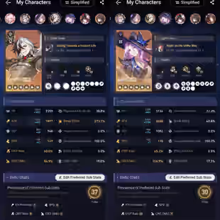 All Platform - EU - Level70 -  43 Character 21 5'Star - 14 Weapon 5'Star - Cyrene - The Herta - Jade - Hyacine - Cipher  - Image 1