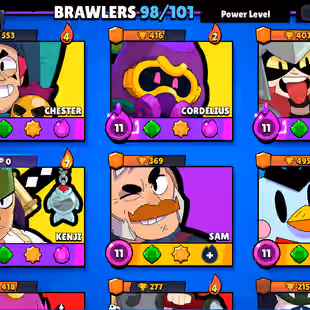 🔥RARE STAR SHELY SKINS BRAWLER ACCOUNT🔥46 HYPER CHARGE 51 MAX-49.9K GOLD-44K TROOHY-HYPER CHARHE SKINS 4- 2018 ACCOUNT - Image 12