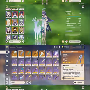 All Platform - EU - AR56 - 59 Character 17 5'Star - 5 Weapon 5'Star - Lauma - Furina - Shenhe - Zhongli - Ayaka - Code10 - Image 2