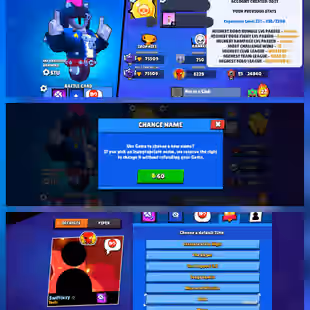 🔥Full Max ID 🔥14x Title - Trophy 75.5K | OG ID 2021 [Level 221] 3vs3 23K | All Brawlers Max | 280x Og Skin | Instant - Image 2